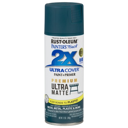 Rust-Oleum Spray Paint, Deep Teal, 12 Oz 331185